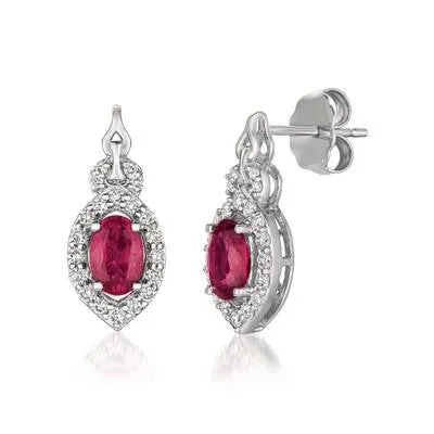 Earrings Le Vian Le Vian 14K Vanilla Gold Passion Ruby and Vanilla Diamond Drop Earrings