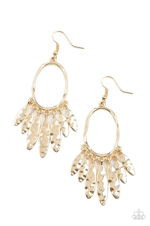 Earrings Paparazzi Jewelry Paparazzi Earring Artisan Aria Gold
