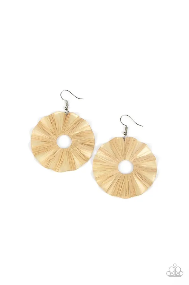 Paparazzi Earring Fan the Breeze Brown Paparazzi Jewelry Earrings Paparazzi Earring Fan the Breeze Brown Paparazzi Jewelry Earrings