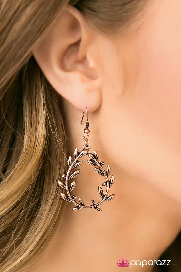 Paparazzi Earring Willow Creek Copper Paparazzi Jewelry Earrings
