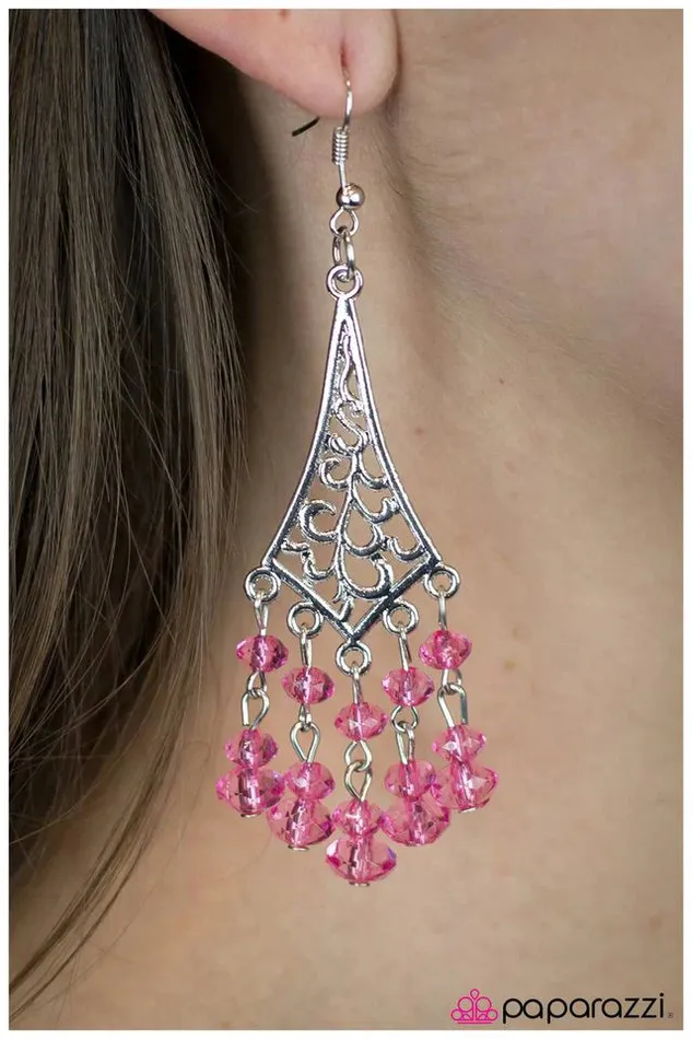 Paparazzi Jewelry Earrings Paparazzi Earring Feeling Flirty Pink