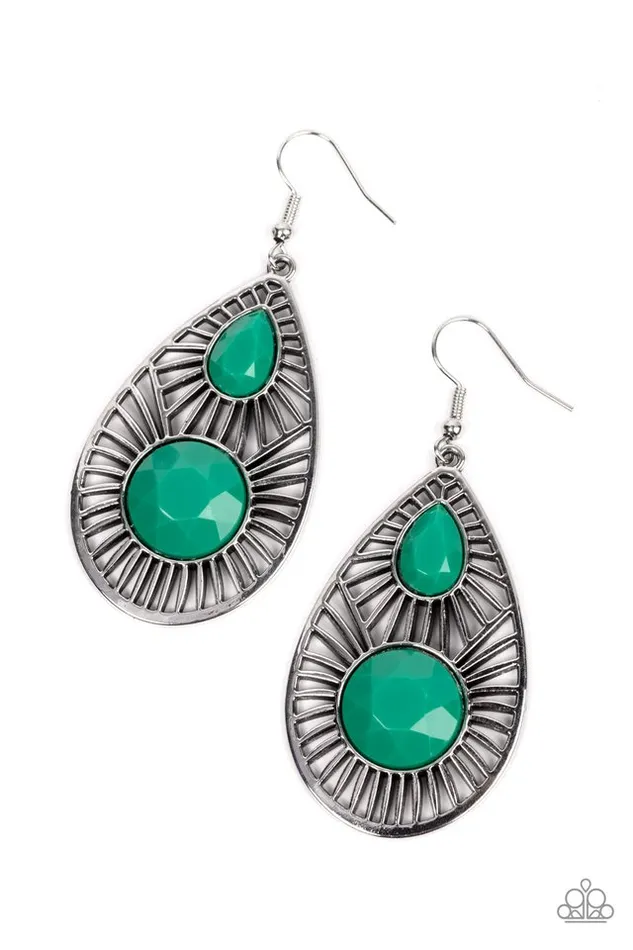 Paparazzi Jewelry Earrings Paparazzi Earring Prima Donna Diva Green Paparazzi Jewelry Earrings Paparazzi Earring Prima Donna Diva Green