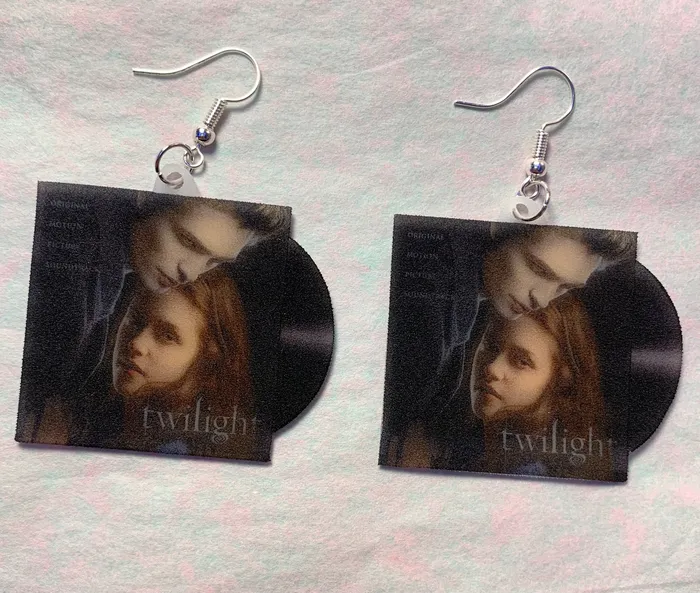 Sam Makes Things Earrings READY TO SHIP Twilight Movie Soundtrack Collection of Vinyl Albums Handmade Earrings