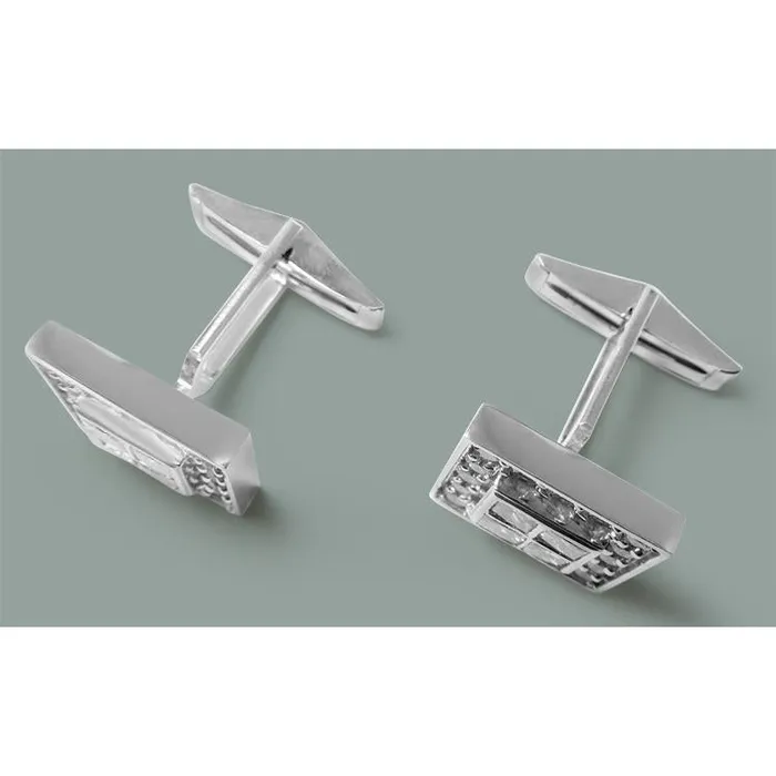 14K White Gold Mens Cuff link Pair 350 Carat Natural Earth Mined Diamonds Cuff links GB Earrings