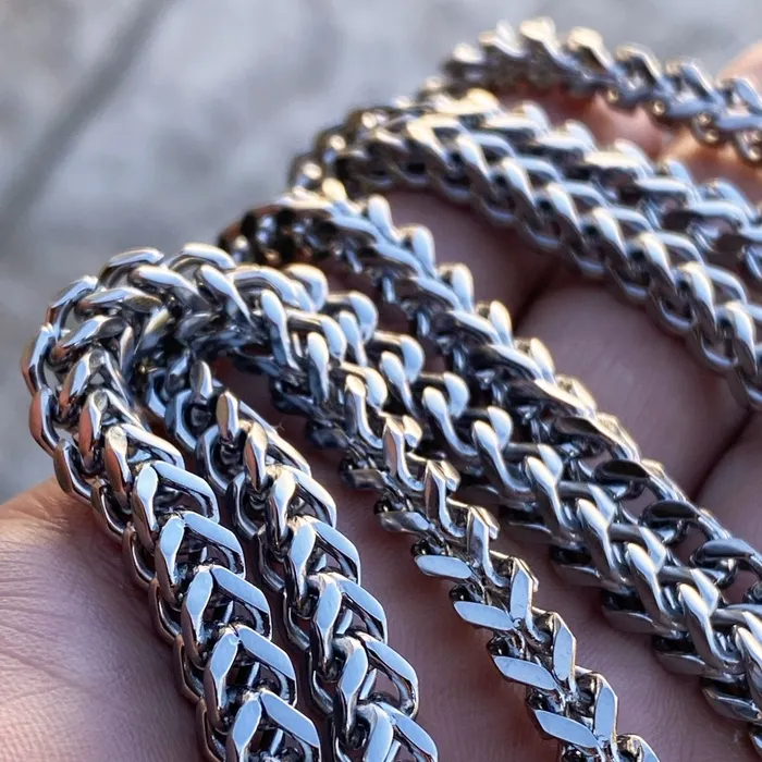 Bling Cartel Admin Necklaces Solid Stainless Steel Franco Chain Necklace 36