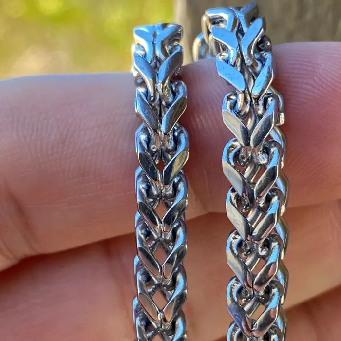 Bling Cartel Admin Necklaces Solid Stainless Steel Franco Chain Necklace 36