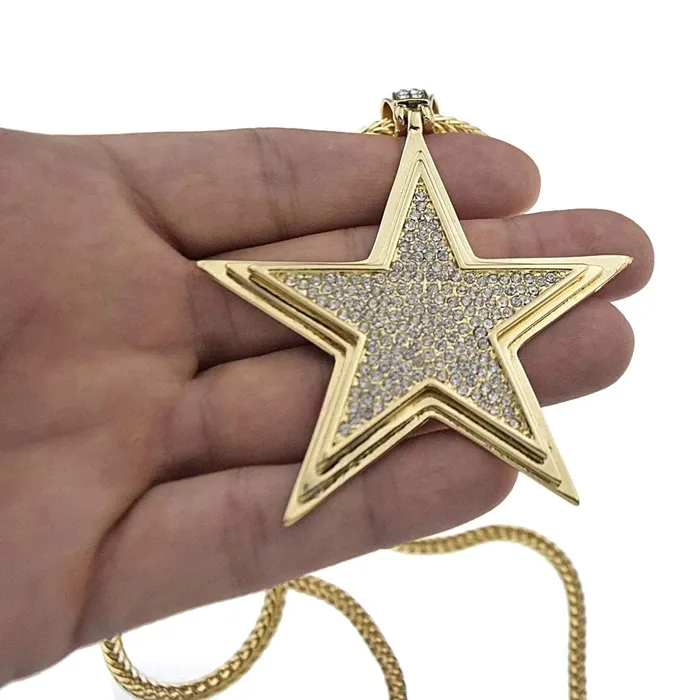 Bling Cartel Admin Necklaces Star Micro Pave Gold Finish 36 Franco Chain Necklace
