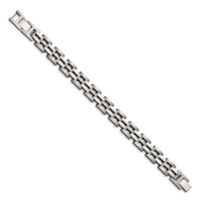 Chisel Bracelets Stainless Steel Brushed and Polished 875in Link Bracelet