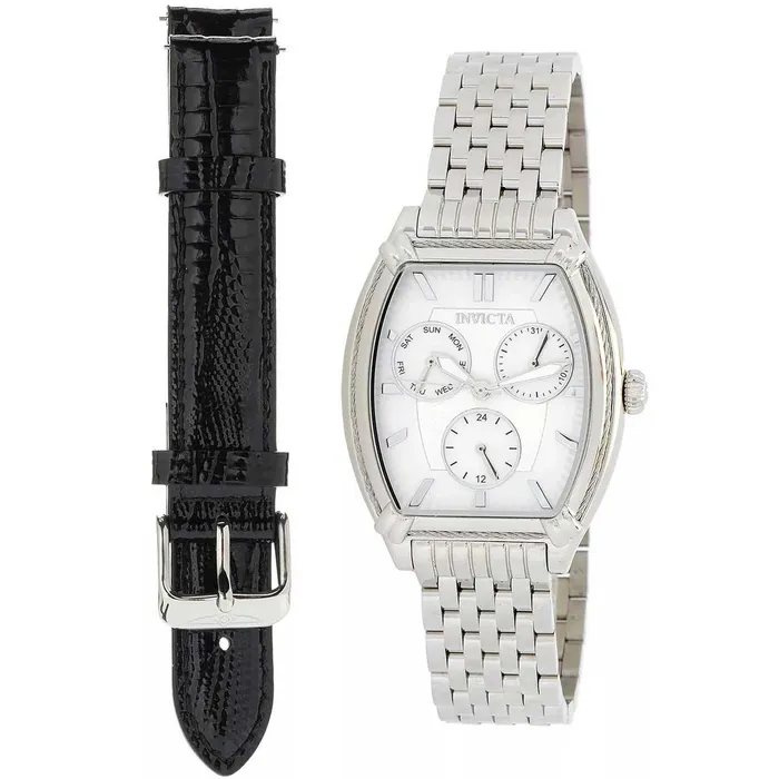 Invicta Bracelets Invicta Womens Quartz Watch Wildflower White MOP Dial Silver Bracelet 30861