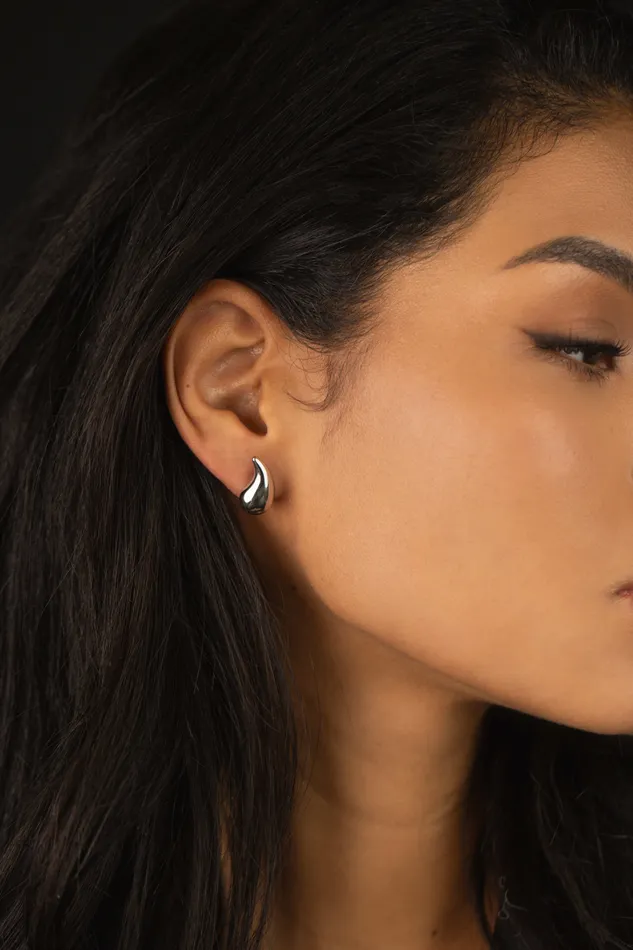 Kty Earrings Drop Stud Earrings Silver
