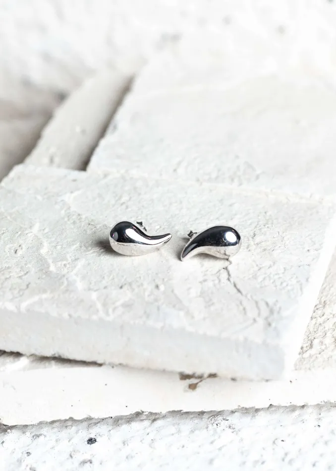 Kty Earrings Drop Stud Earrings Silver
