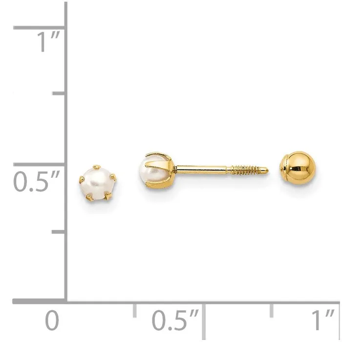 Madi K Kids 14k Reversible FW Cultured Pearl Bead Earrings Jewelry Earrings Madi K Kids 14k Reversible FW Cultured Pearl Bead Earrings Jewelry Earrings