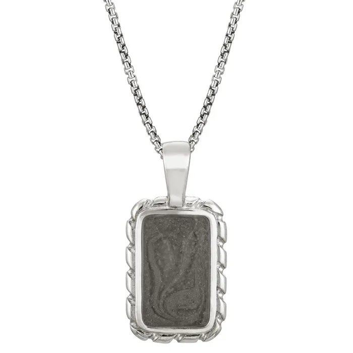 Medium Cable Cremation Necklace in Sterling Silver closebymejewelry Necklaces