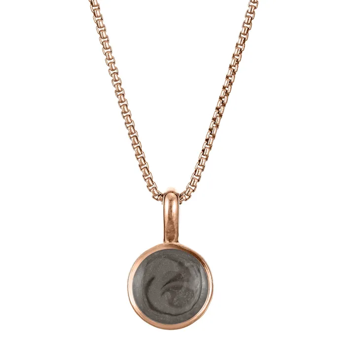 Necklaces closebymejewelry Single Circle Setting Cremation Necklace in 14K Rose Gold