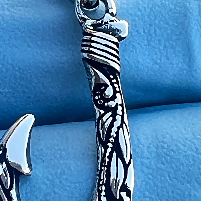 Necklaces Real 925 Sterling Silver Hawaiian Fish Hook Tribal Makau Pendant Bling Cartel