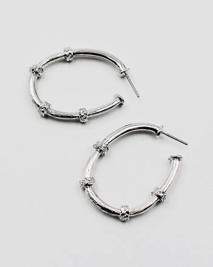 052022 Earrings Metal Knot Open Hoop Earrings