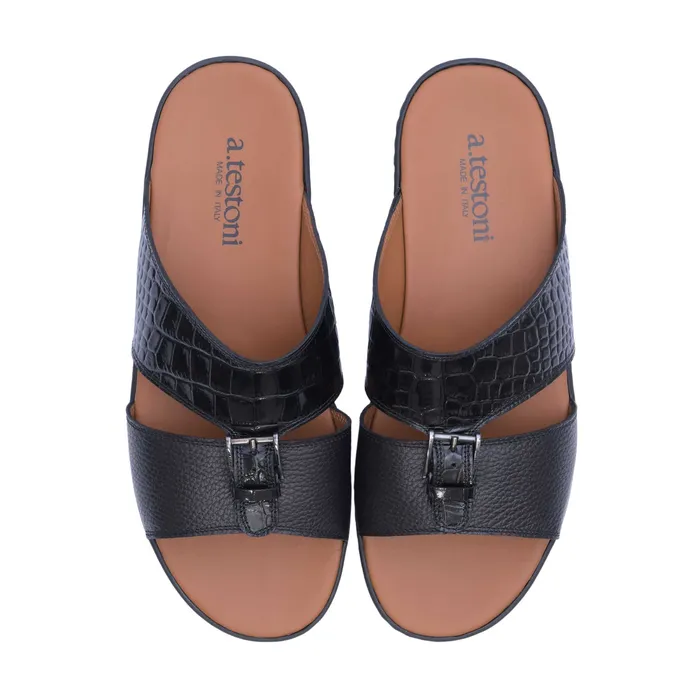 ATestoni Mens TLM PrCroc Calf Sandal A Testoni Rings