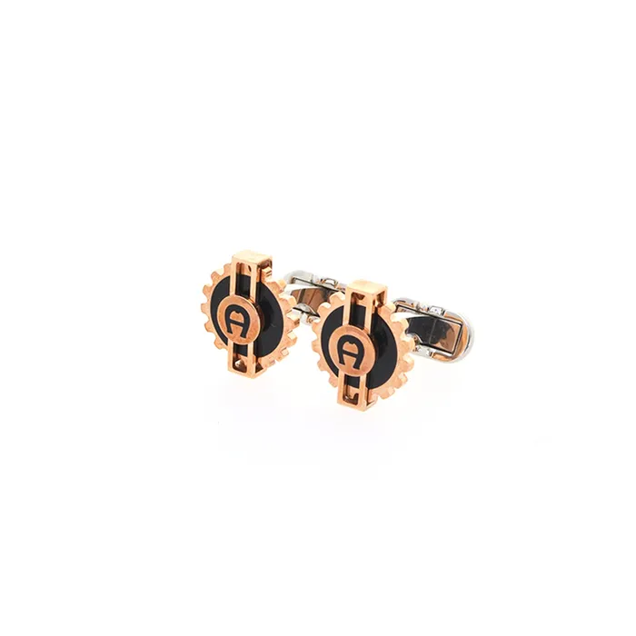 Aigner Cufflink Rose Gold Plated Aigner Earrings