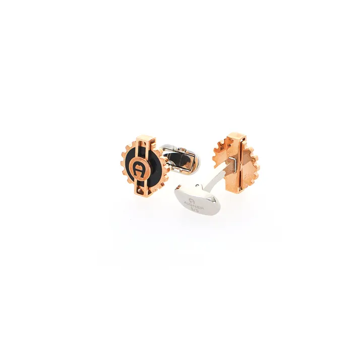 Aigner Cufflink Rose Gold Plated Aigner Earrings Aigner Cufflink Rose Gold Plated Aigner Earrings