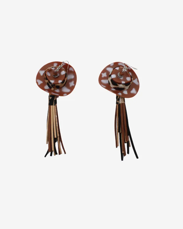 AUG2024 Cowboy Hat Earrings Earrings
