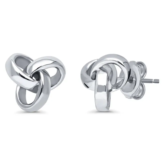BERRICLE Earrings Love Knot Stud Earrings in Sterling Silver