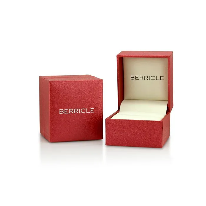 BERRICLE Rings 3Stone 5Stone 2ct Cushion CZ Ring Set in Sterling Silver