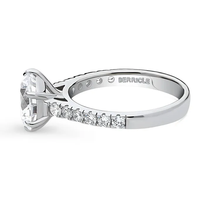 BERRICLE Rings Solitaire 27ct CZ Ring in Sterling Silver