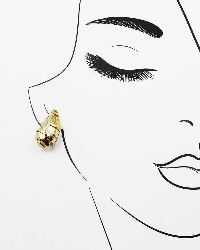 Earrings 01102024 Teardrop Shaped Smooth Polished Metal Earrings
