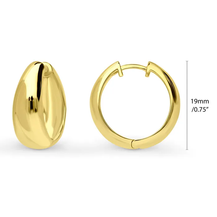 Earrings BERRICLE Dome Hoop Earrings in Sterling Silver 2 Pairs