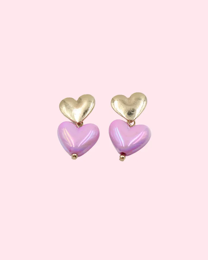 Earrings JAN2025 Purple Hearts Earrings