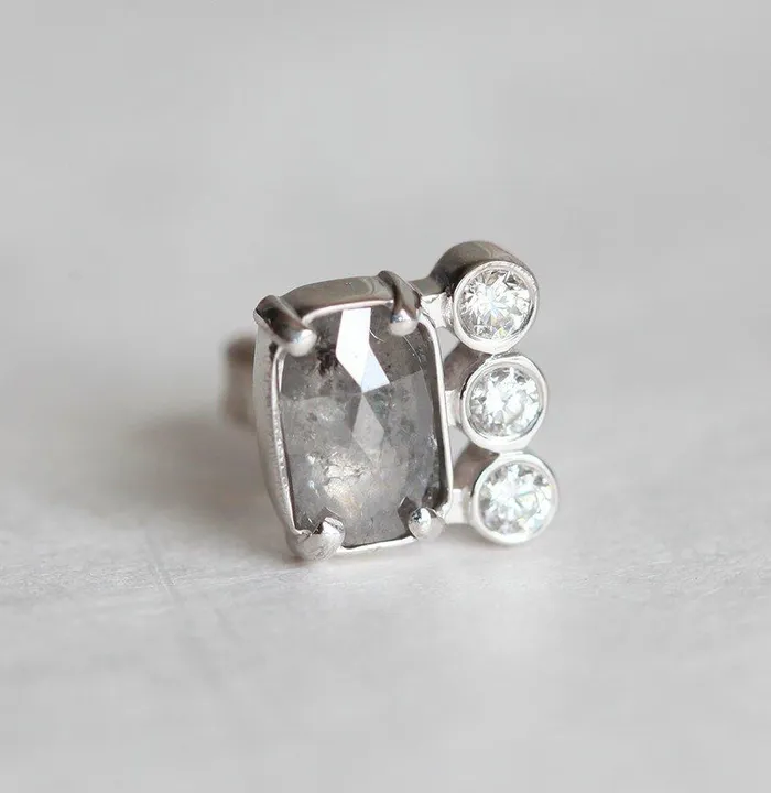Earrings Lolita Salt Pepper Diamond Stud Earrings Capucinne