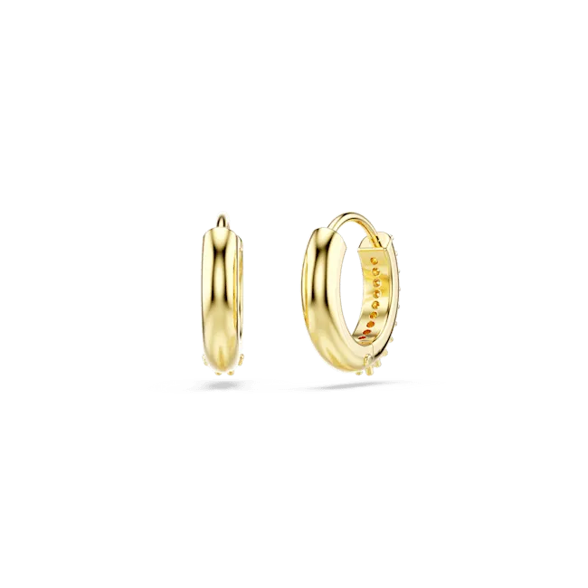 Earrings Swarovski Swarovski Matrix hoop earrings Round cut White Rose goldtone plated