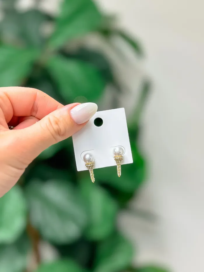 Earrings Tee Time Pearl Stud Earrings Prep Obsessed PR