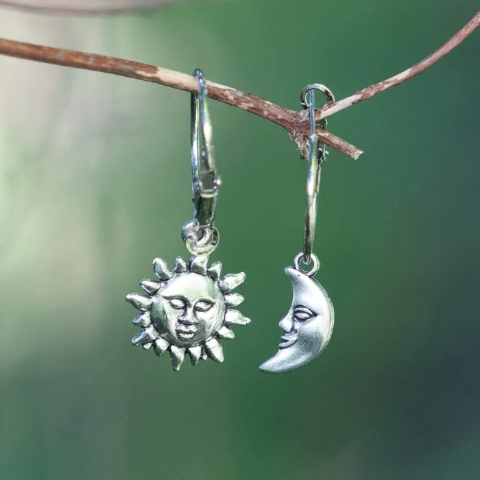 Earrings WickedAF Sun and Moon Hoop Earrings