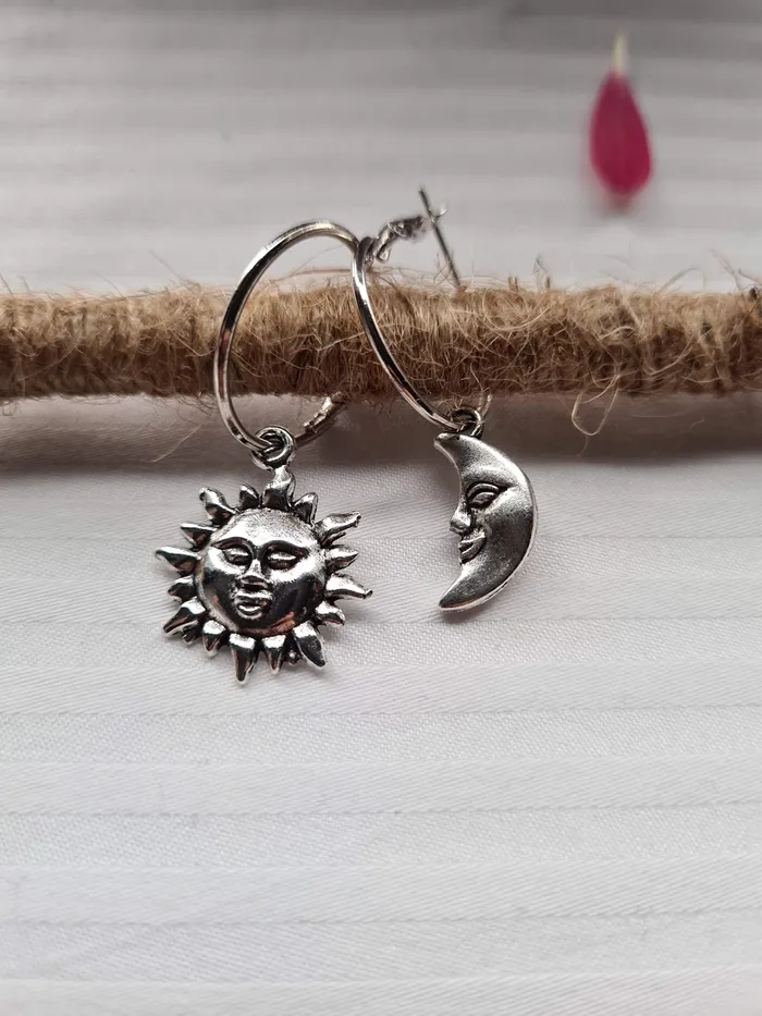 Earrings WickedAF Sun and Moon Hoop Earrings