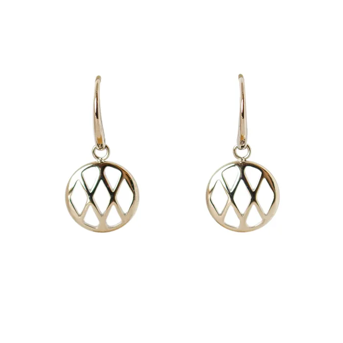 Fossil Earrings Base Metal With Zircon Silver Color Fossil Earrings