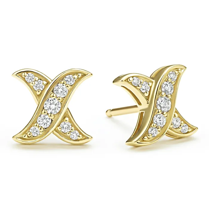 LAGOS Embrace 18K Gold X Diamond Stud Earrings Earrings