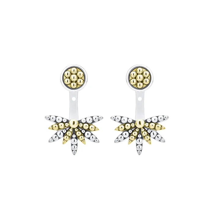 Signature Caviar TwoTone Stud Earrings with Earring Jacket Lagos Earrings Signature Caviar TwoTone Stud Earrings with Earring Jacket Lagos Earrings