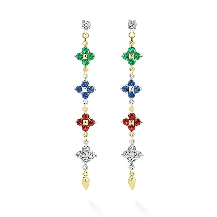 Studio 18K Gold Gemstone and Diamond Drop Earrings LAGOS Earrings