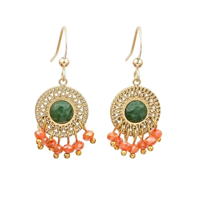 wickedafstore Earrings Dreamcatcher Natural Stone Earrings