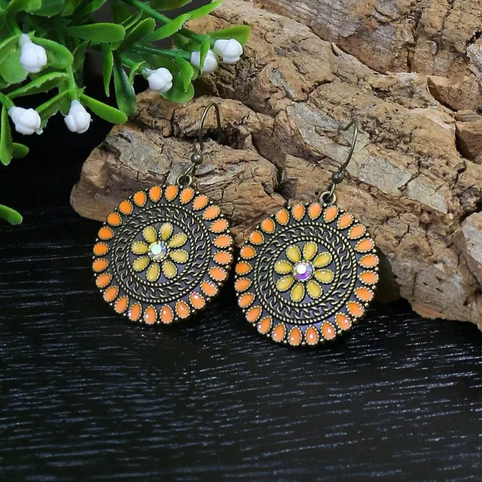 wickedafstore Earrings Multicolor Vintage Boho Tear Drop Earrings