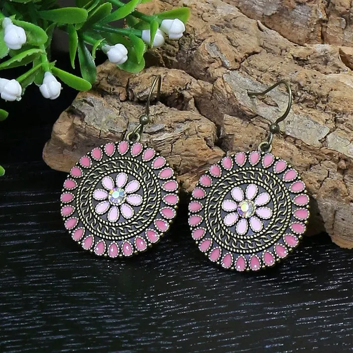wickedafstore Earrings Multicolor Vintage Boho Tear Drop Earrings