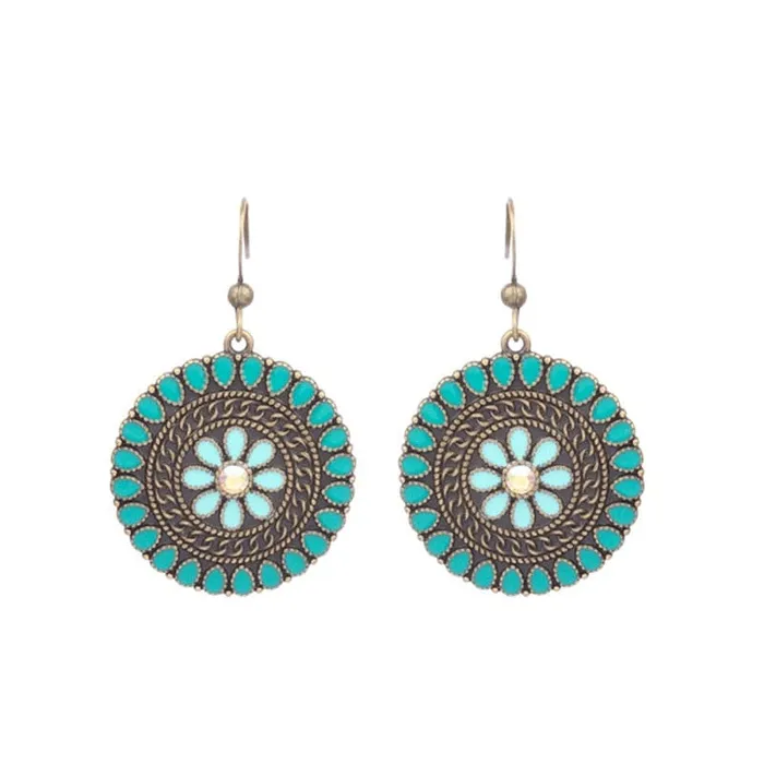 wickedafstore Earrings Multicolor Vintage Boho Tear Drop Earrings