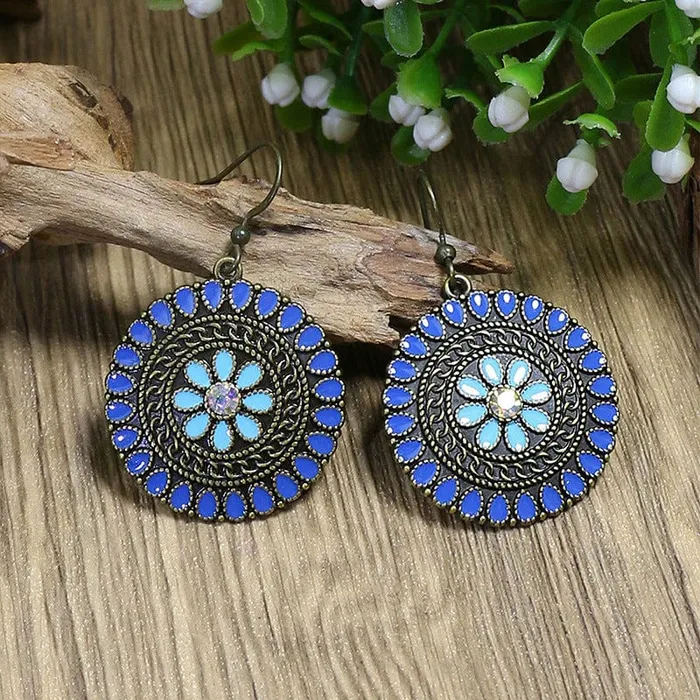 wickedafstore Earrings Multicolor Vintage Boho Tear Drop Earrings
